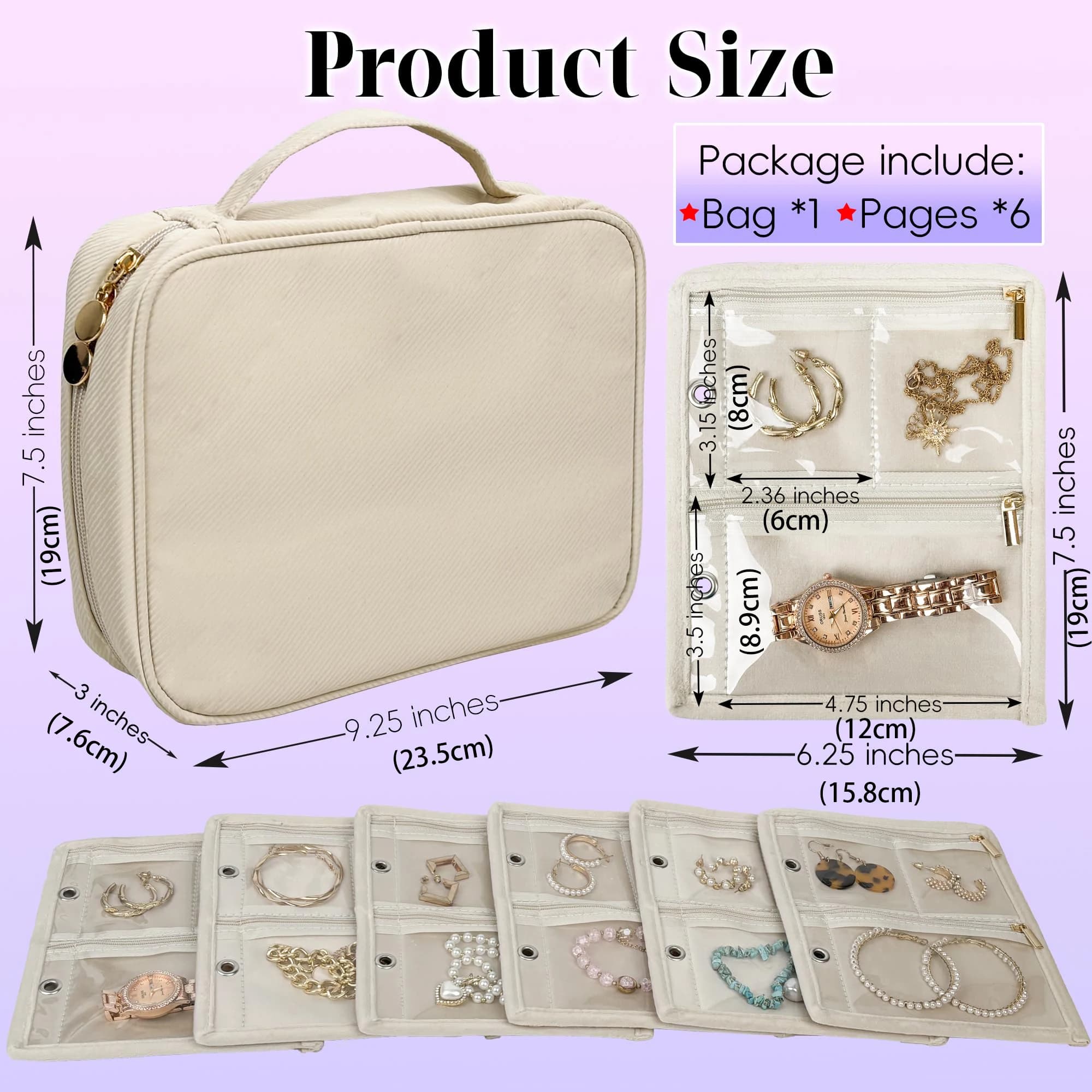 Étui organisateur de bijoux de voyage