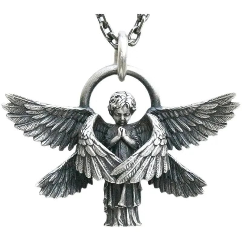 Collier pendentif ange classique fait à la main