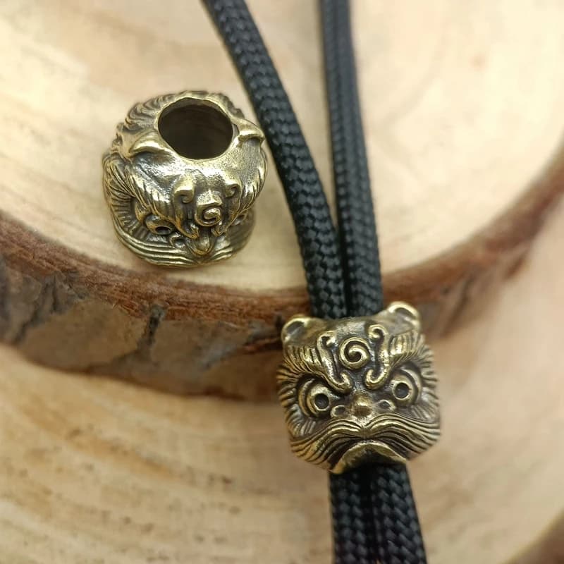 Perles de couteau en laiton pour parler de la tête de danse, ULde parapluie d'extérieur, lanière tissée, bracelets paracorde, accessoires de bijoux, bricolage EDC