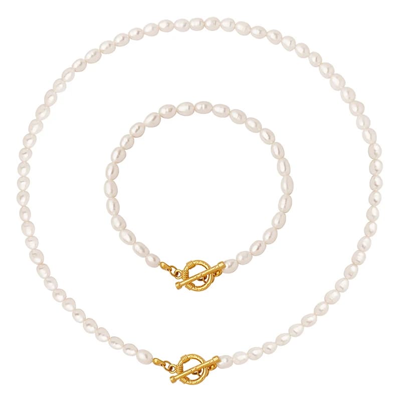 Collier de Perles Baroques Françaises pour Femme, Bracelet Chic et Élégant, Accessoires d'Esthétique pour Bol, Bijoux de Mariage, Vente en Gros