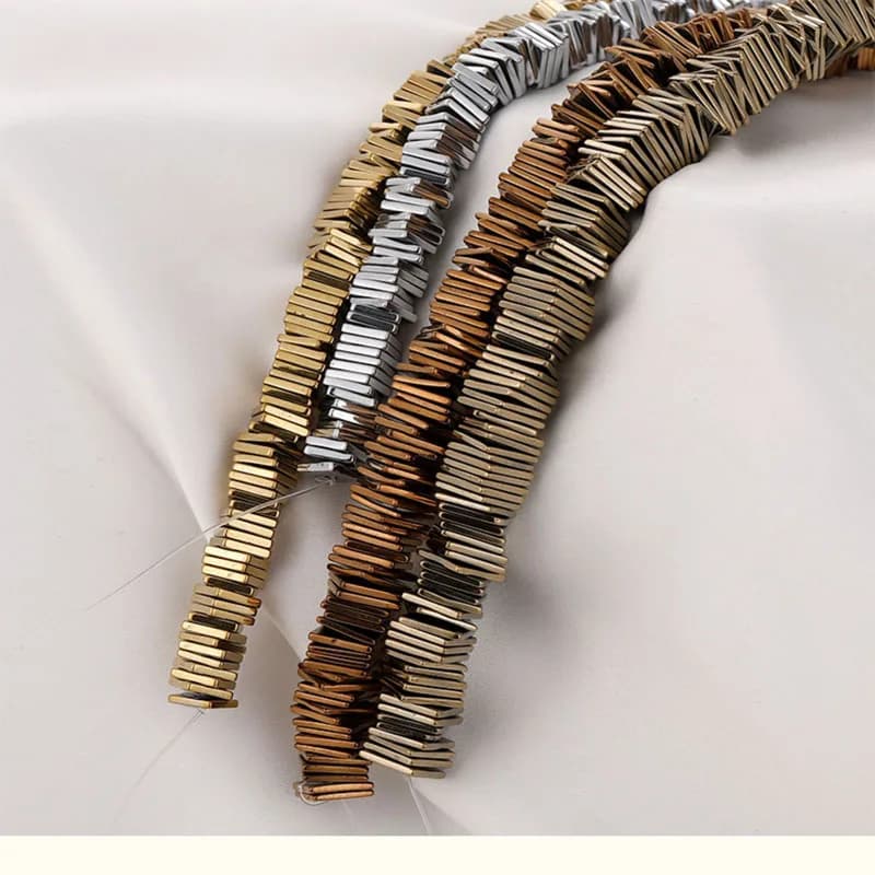 Collier de perles d'hématite pour bracelet, boucles d'oreilles exécutives, bijoux de mode pour femmes, accessoires de bricolage