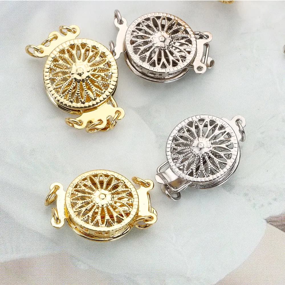 Fermoirs de collier à plusieurs couches, connecteurs de verrouillage de bracelet multiples, anneau ster corrigé, résultats de bijoux de bricolage, accessoires de bijoux, nouveau