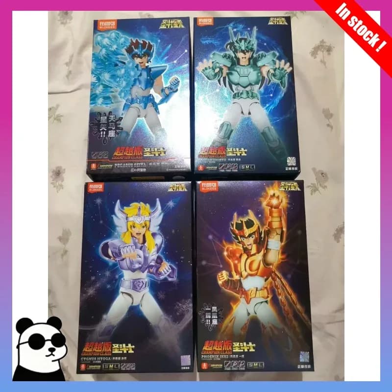 BLOKEES Original Gold Saint Seiya Gemini SAGA Phoenix Ikki Draco Pegasus CHAMPION CLASS Figurine d'action Modèle à assembler Jouets Cadeau