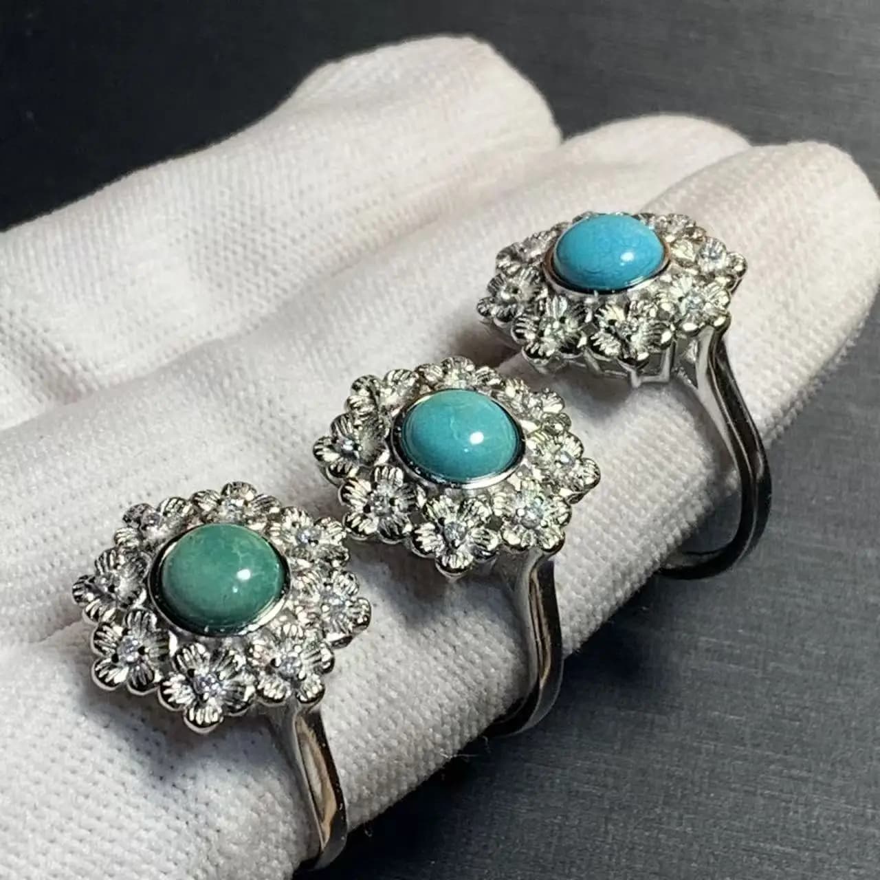Bague en turquoise naturelle 57, réglable, pour femme, bijoux pour femme, cadeau, vente en gros, haute qualité, vintage, raffinée