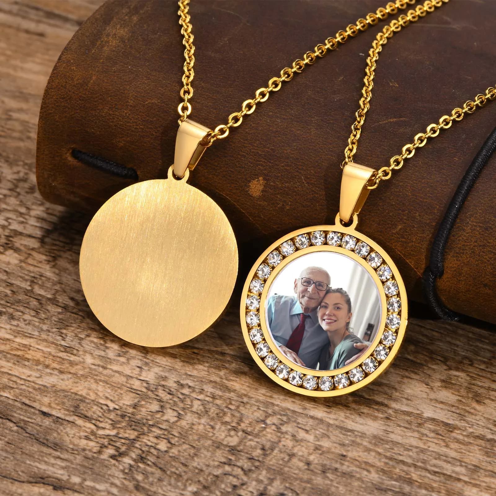 Collier photo, pendentif photo pour hommes et femmes, colliers à mémoire personnalisés