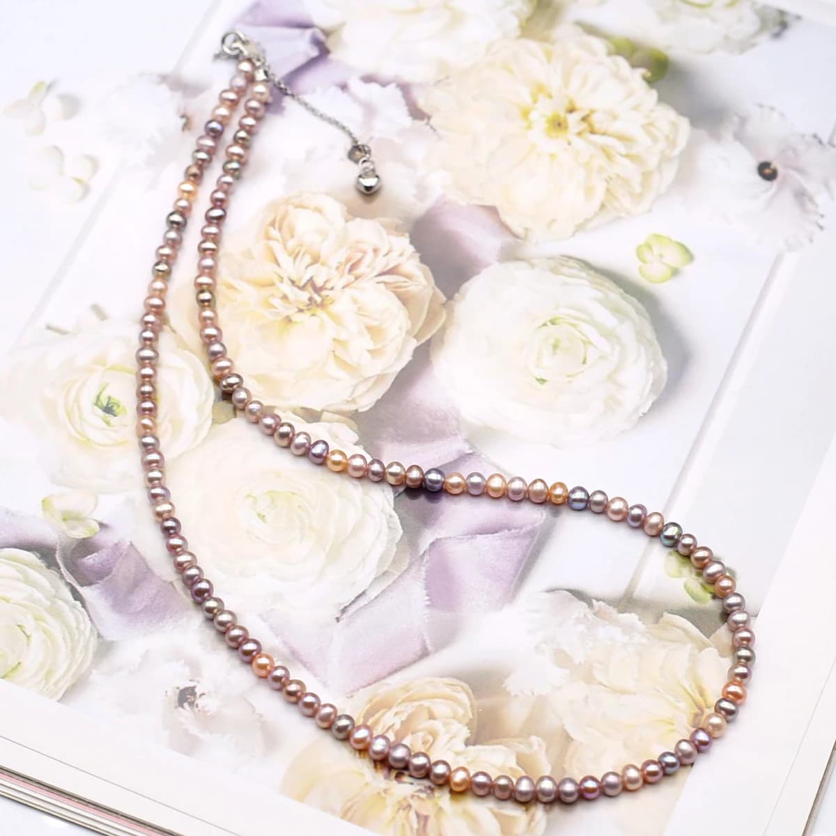 Collier de perles d'eau douce naturelles, 3-4mm, couleurs variées, perles rondes, bijoux pour femmes, breloques, accessoires, 43-45cm