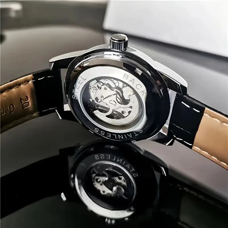 Montre mécanique automatique pour homme : Montre mécanique automatique pour homme, élégante, de luxe abordable et très tendance, idéale pour les occasions professionnelles et décontractées, montre pou