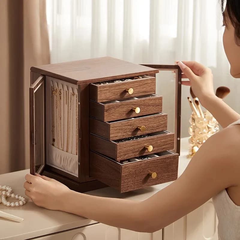 Boîte à bijoux rotative