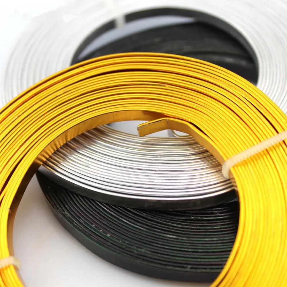 Fil d'aluminium plat pour travaux manuels faits à la main