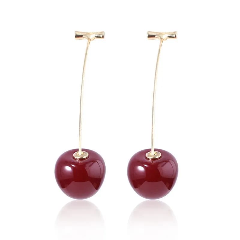 Anime JoJo Bizarre aventure Cosplay boucles d'oreilles Pierre Polnareff épissure coeur Kakyoin Noriaki cerise pince boucles d'oreilles bijoux cadeaux