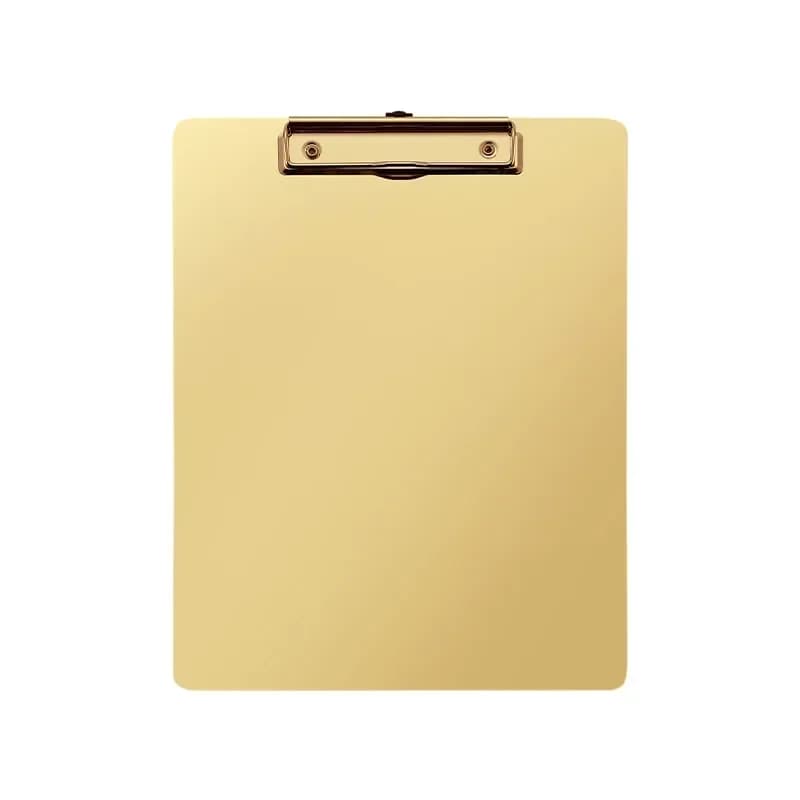 Porte-documents en acier inoxydable doré, porte-menu polyvalent et planche à documents pour restaurants - Porte-menu durable