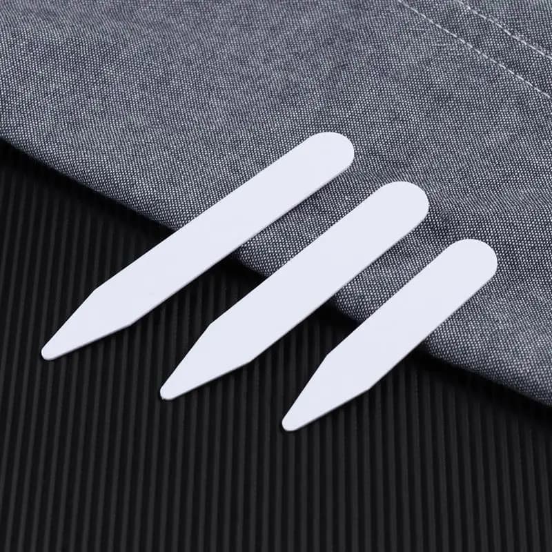 Col de Chemise Durable en Plastique Lisse et Blanc, Os pour Usage Domestique, Organisateur de Voyage, 3 Tailles, 200 Pièces