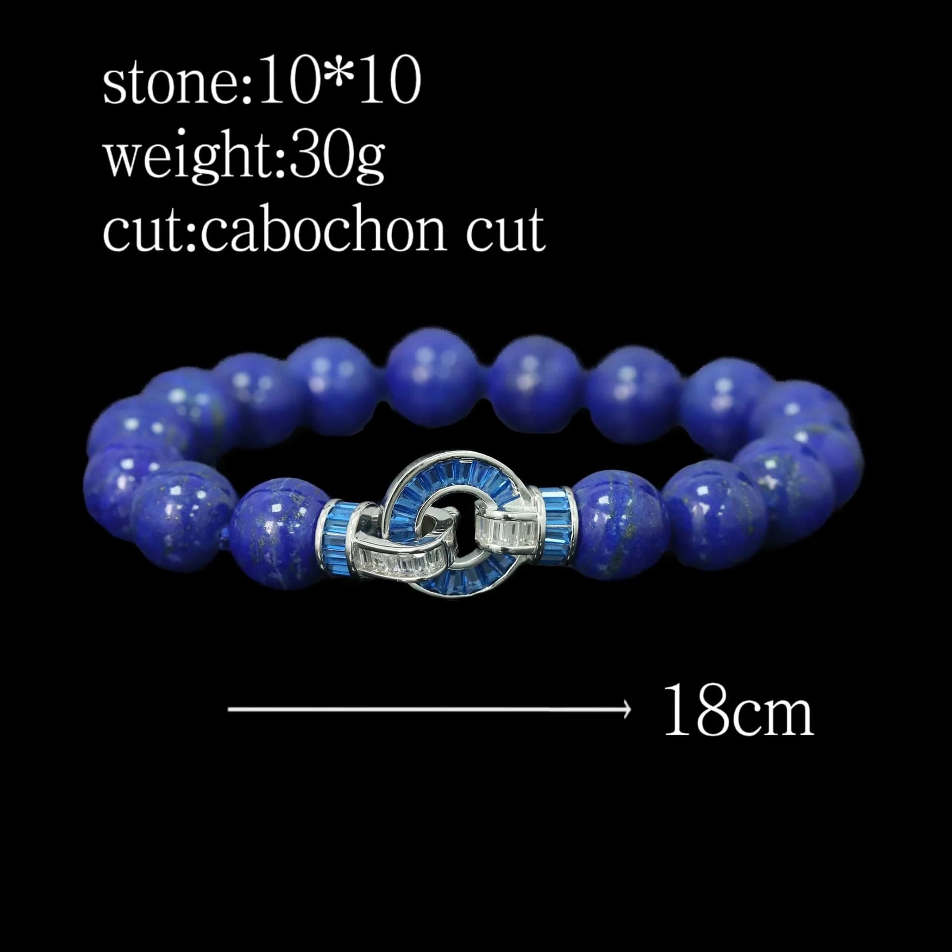 WUIHA Vintage 925 en argent Sterling diamants à haute teneur en carbone laboratoire saphir Lapis Lazuli pierres