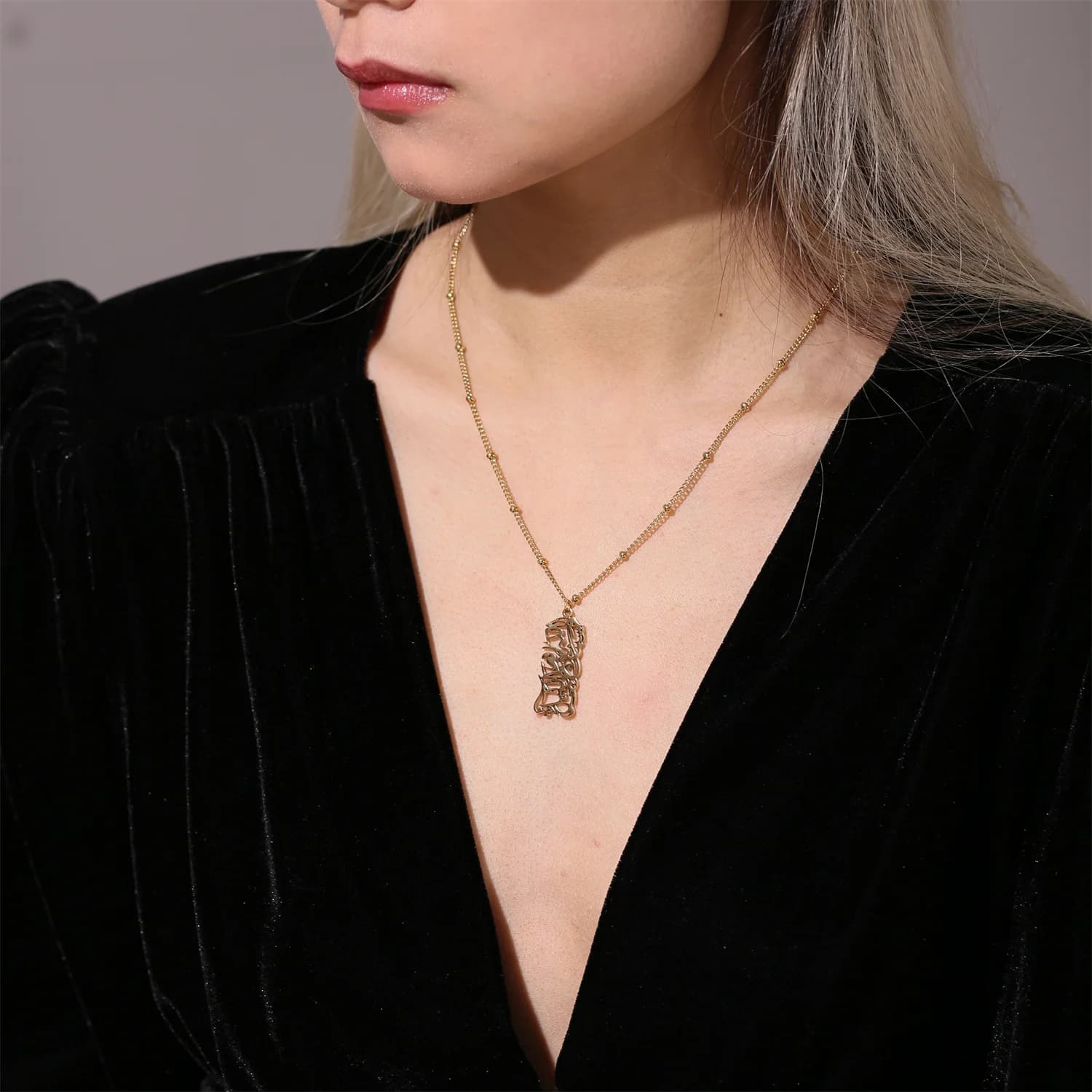 Collier Pendentif en Acier Inoxydable pour Homme et Femme
