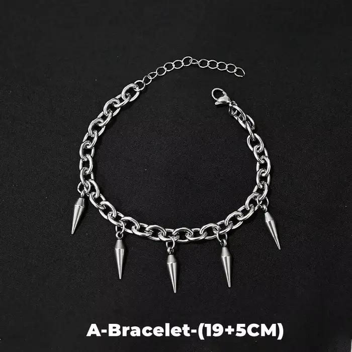 Hip Hop Rivet collier pour homme femme titane acier cône pendentif pull chaîne tour de cou bijoux Pu