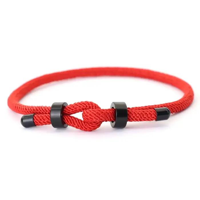 Bracelet Unique pour hommes, avec boucle en acier inoxydable, fabriqué à la main, réglable de qualit
