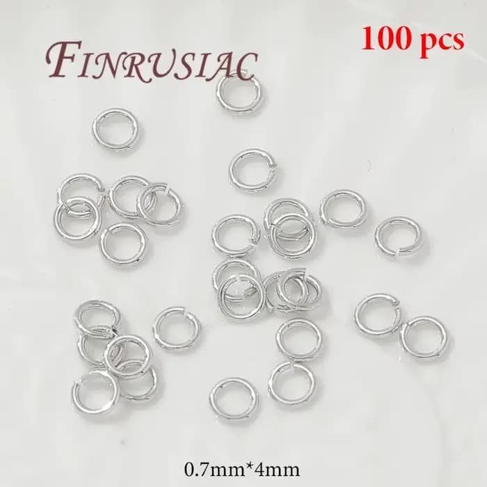 50-100 pièces Anneaux ouverts plaqués or 18 carats de 4-8 mm pour la fabrication de bijoux, anneaux