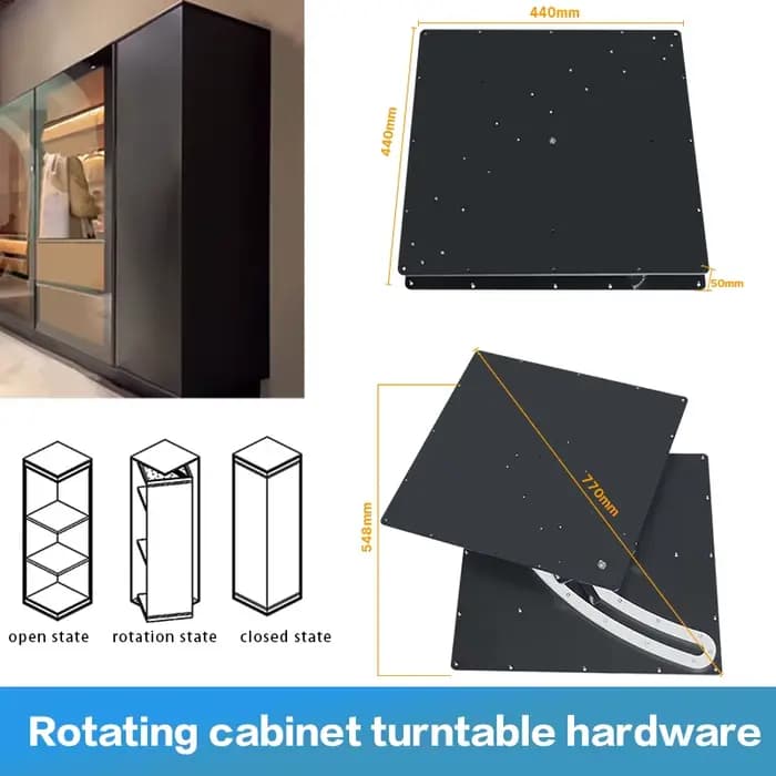 Armoire Rotative Résistante à 360, Accessoires de Quincaillerie, Armoire Créative, Vitrine, Coin Man