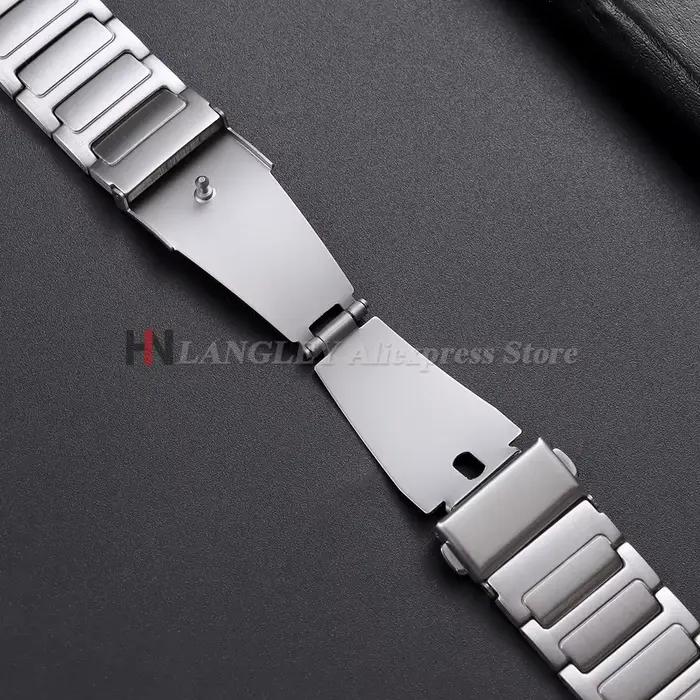 Bracelet de montre en acier inoxydable pour Casio, 18mm, 20mm, 22mm, pour montre connectée, boucle pliante, argent, noir, ceinture de Sport pour hommes