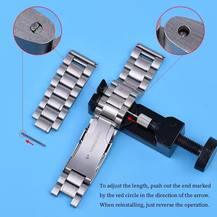 Bracelet de montre en acier inoxydable pour hommes et femmes, universel, étanche, accessoires avec outil, 14, 16, 18, 19, 20, 21, 22, 23, 24mm