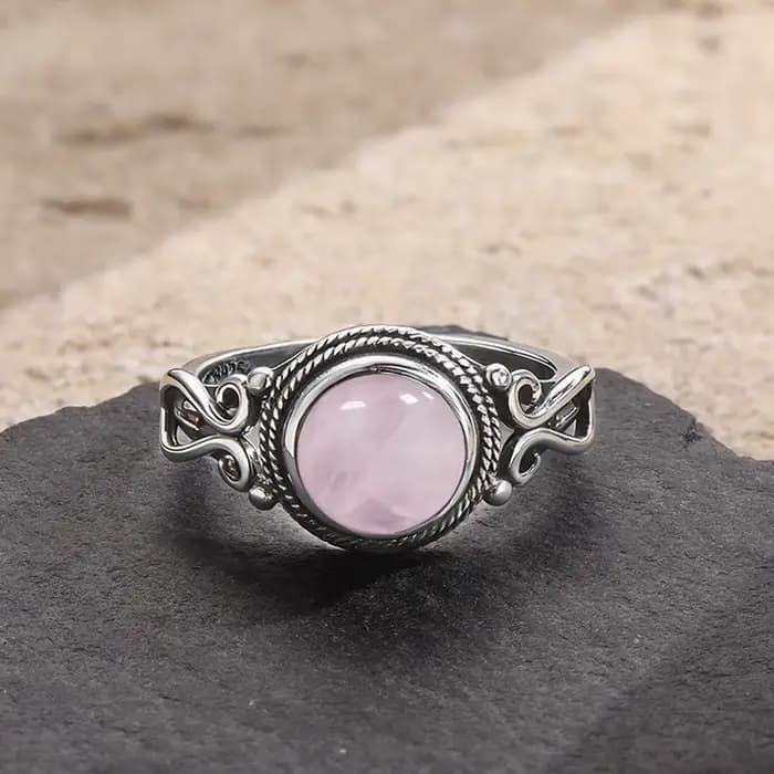 Bague en argent sterling 925 avec pierre naturelle