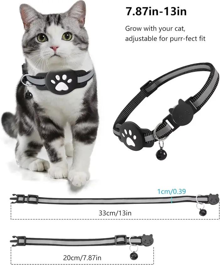 Traceur GPS pour animaux de compagnie à distance, étanche, alerte de mouvement, collier anti-perte, localisateur mondial pour chien et chat, compatible avec l'application Google Find My pour Android
