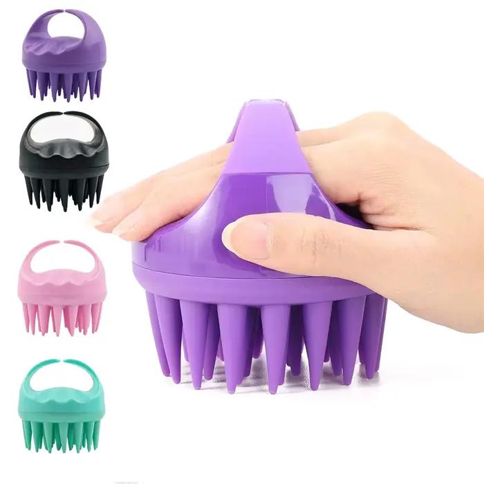 Brosse à shampoing pour épurateur de cuir chevelu avec poils extra longs, brosse de massage du cuir chevelu pour la croissance des cheveux et l'élimination des pellicules