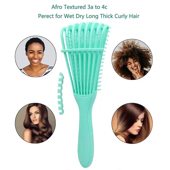 Peigne à cheveux brosse démêlante Massage du cuir chevelu brosse à cheveux brosse démêlante pour cheveux bouclés cheveux épais poulpe brosse à cheveux femmes hommes Salon