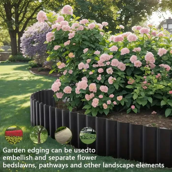 Bordure de jardin ondulée résistante aux intempéries pour aménagement paysager