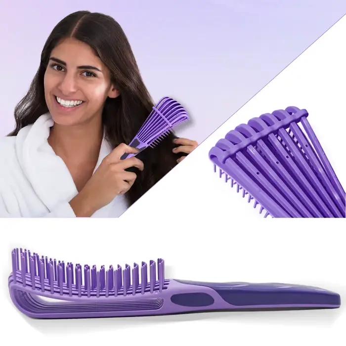 Poignées de massage du cuir chevelu, 1 pièce, brosse à la ligne, anti-leges, lisse, élimine les nœuds de cheveux, peigne pour salon, outils de coiffure