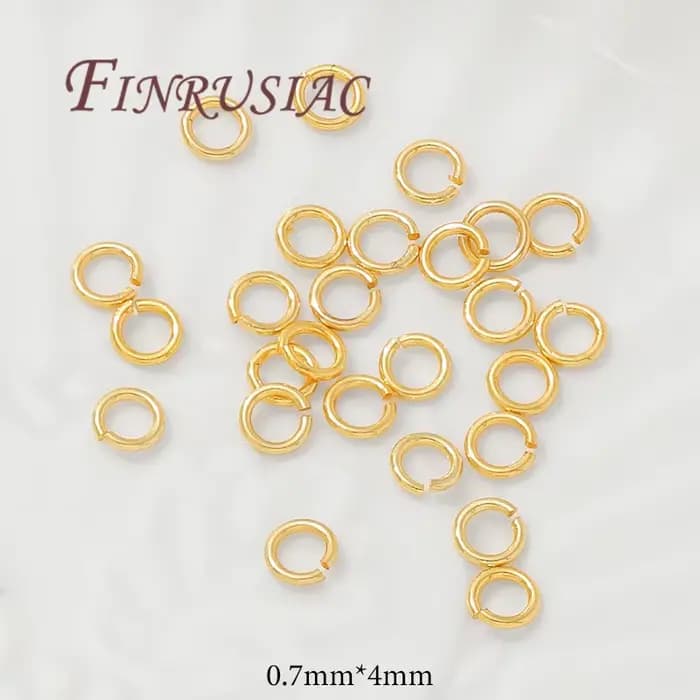 50-100 pièces Anneaux ouverts plaqués or 18 carats de 4-8 mm pour la fabrication de bijoux