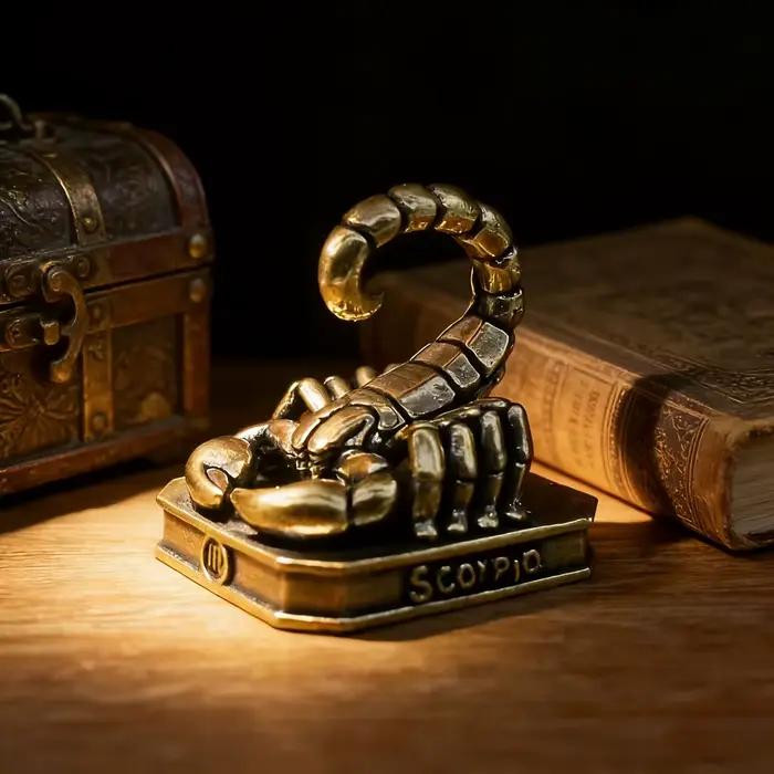 Signes du zodiaque en laiton faits à la main - Statues de constellations vintage, objets de collection pour la décoration de la maison/du bureau