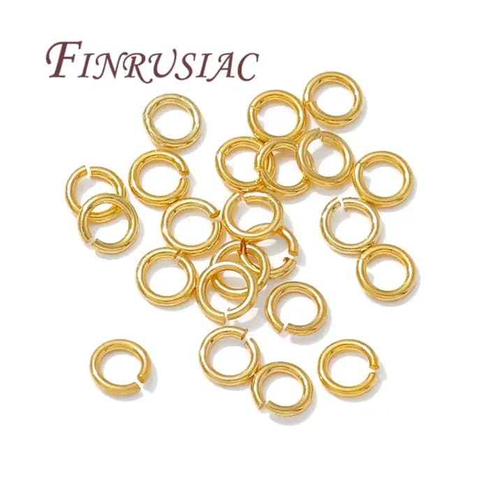 50-100 pièces Anneaux ouverts plaqués or 18 carats de 4-8 mm pour la fabrication de bijoux