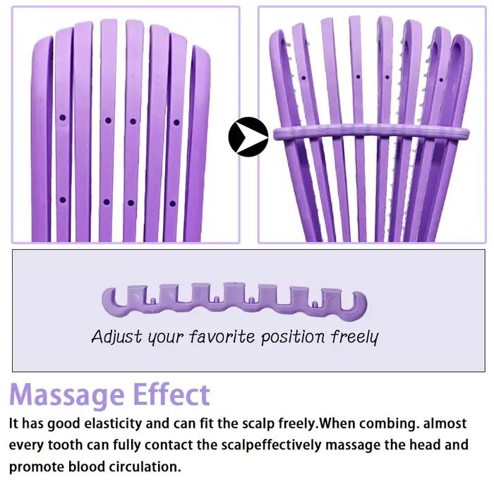 Poignées de massage du cuir chevelu, 1 pièce, brosse à la ligne, anti-leges, lisse, élimine les nœuds de cheveux, peigne pour salon, outils de coiffure