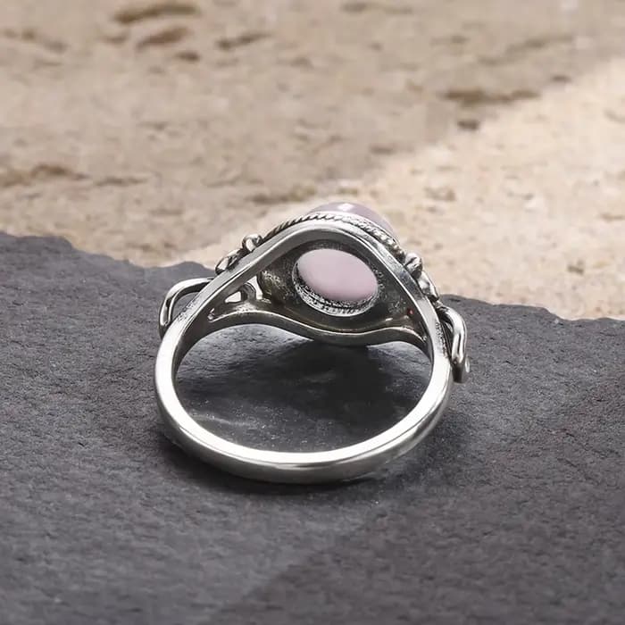Bague en argent sterling 925 avec pierre naturelle