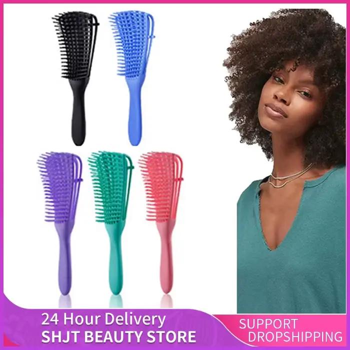 Peigne à cheveux brosse démêlante Massage du cuir chevelu brosse à cheveux brosse démêlante pour cheveux bouclés cheveux épais poulpe brosse à cheveux femmes hommes Salon