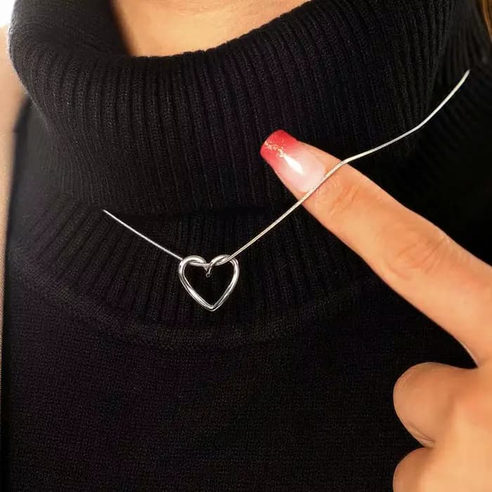 Collier en forme de cœur pour femmes