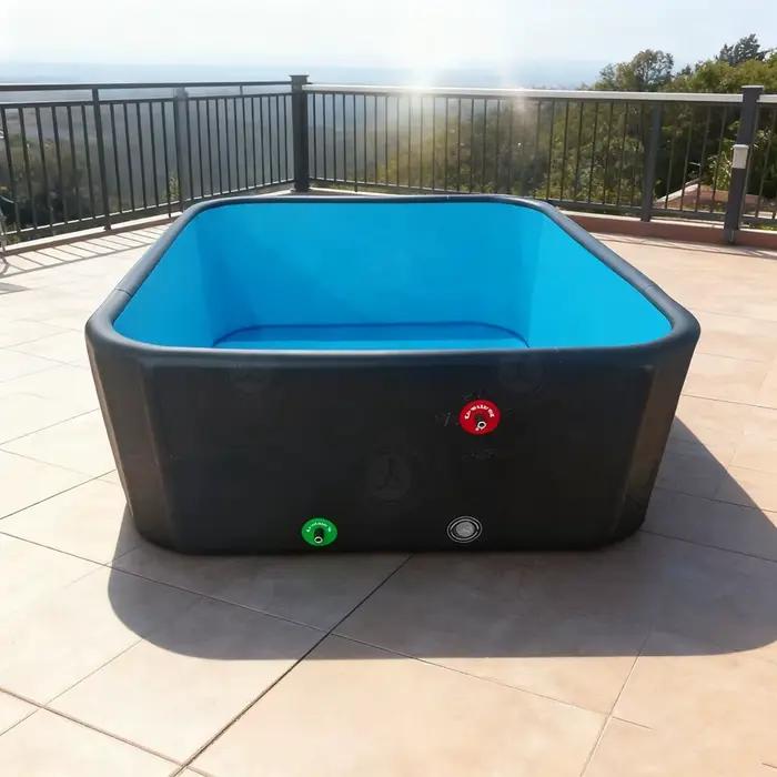 Piscines gonflables, piscine hors sol gonflable carrée, pour utilisation en extérieur dans la cour.