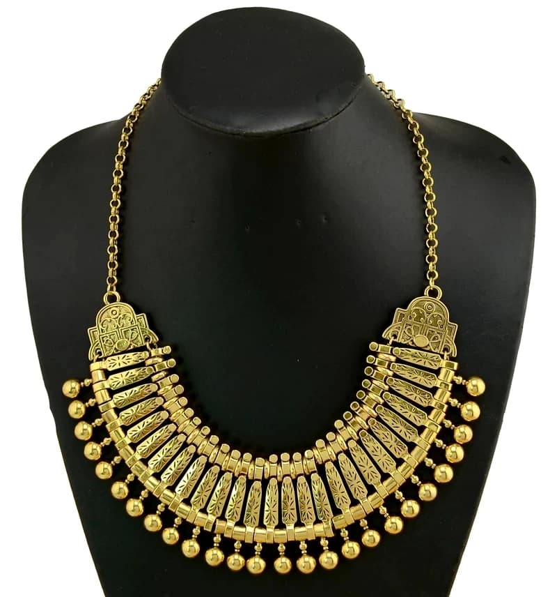 Collier ras du cou ethnique traditionnel gitane Afghan pour femmes, Vintage, tribu africaine, bavoir