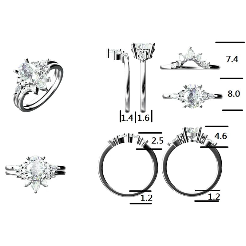 CxsJerCaroline-Bijoux de modélisation CAD, dessin CAD, conception de bijoux 3D, moulage, production