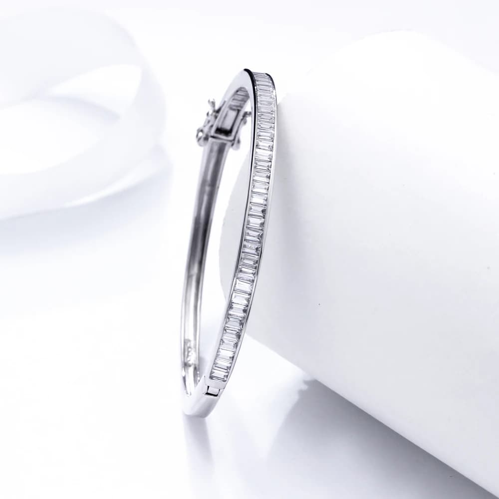 YLMyself Bracelet Bracelet 5*5.6 CM 925 argent 4MM carré cubique Zircon luxe bijoux fins