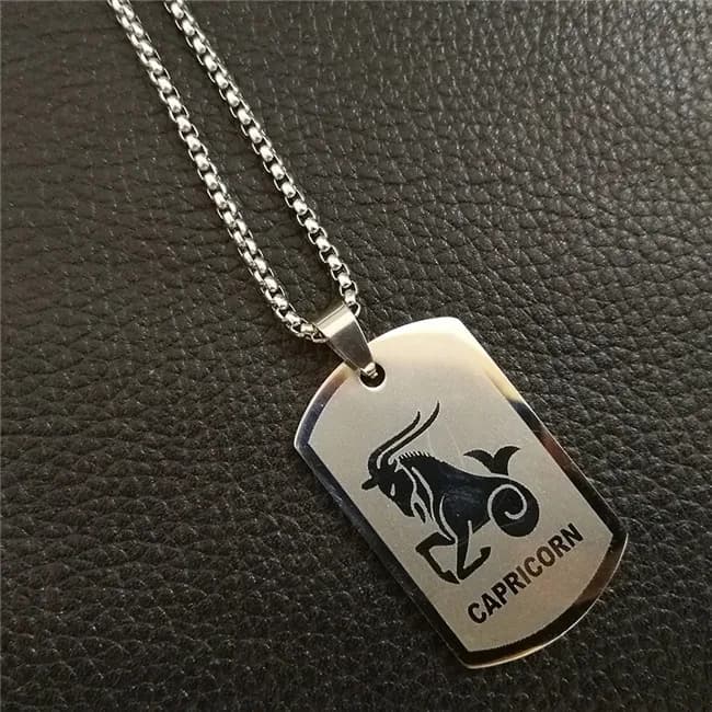 Scorpion 12 Constellations Collier cadeaux d'anniversaire couleur or acier inoxydable amulette pende