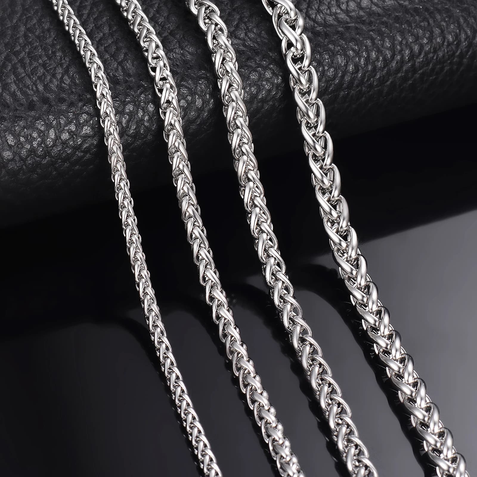1 pièce largeur 2.5mm/3mm/4mm/5mm/6mm collier de chaîne à maillons de quille pour hommes femmes coll