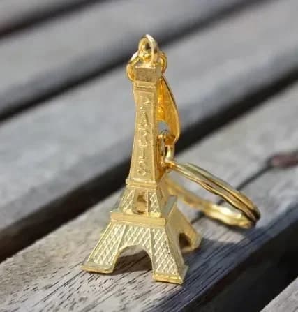 Porte-clés Tour Eiffel 3D, Ornement Rétro, Souvenirs Français, Fendu en Métal, Souvenir Français, Pa