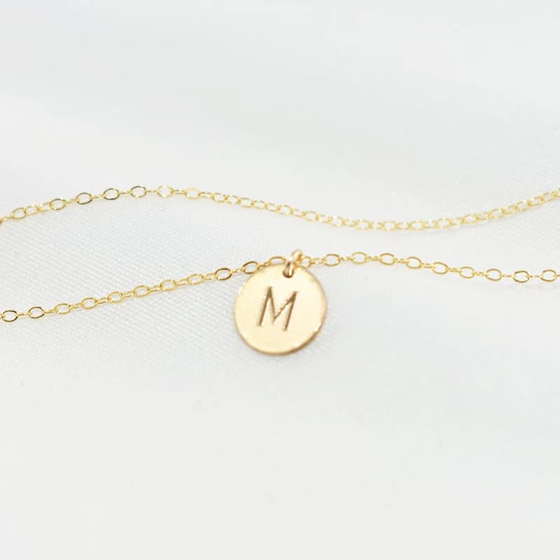 Sautoir fait main avec pendentif en forme de pièce de monnaie, collier ras du cou avec disque rempli
