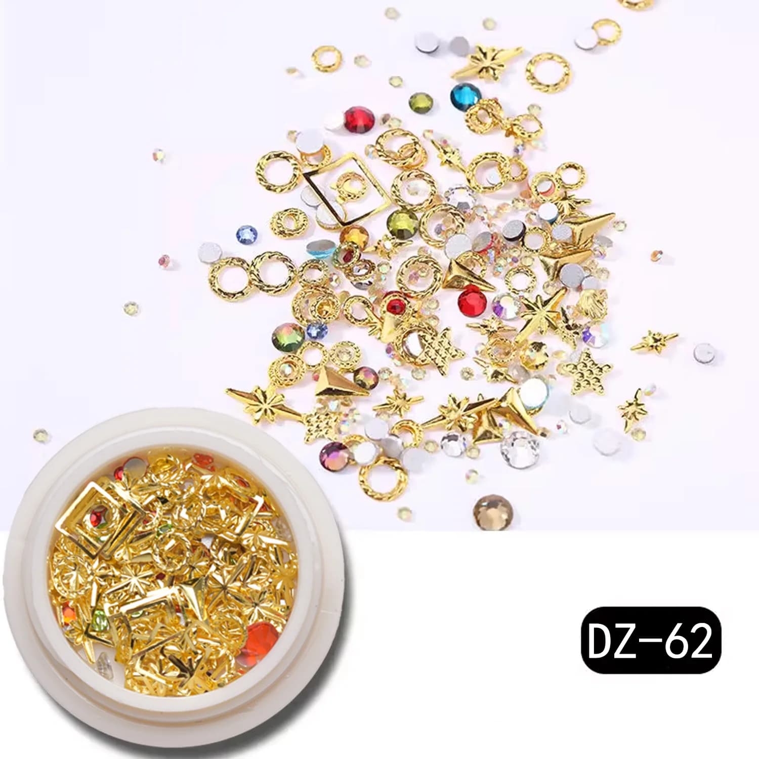 Pierres en résine, bijoux, rivets métalliques, diamant, résine époxy, accessoires de remplissage pou