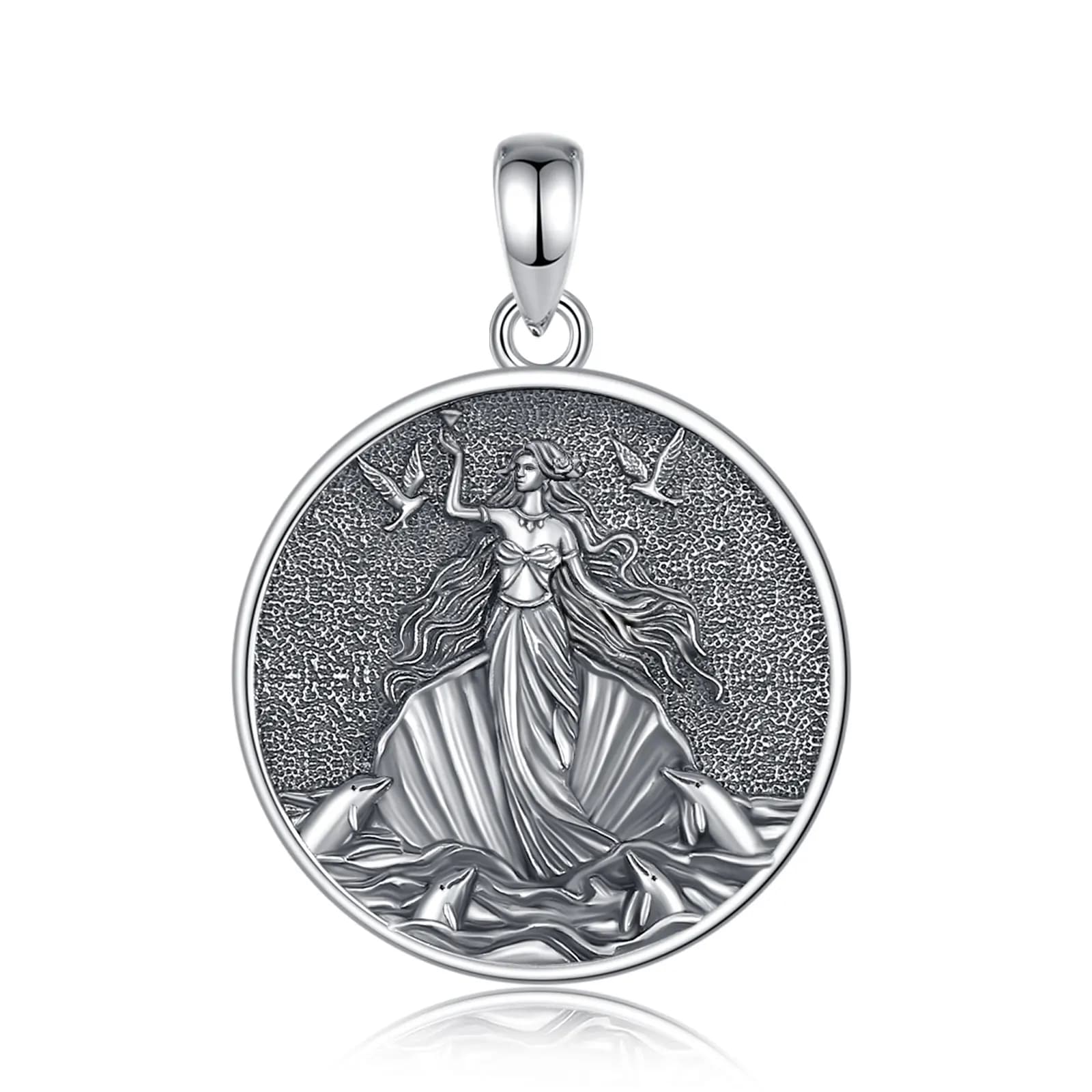 AEONSLOVE 925 argent Sterling aphrodite déesse collier Vintage mythologie grecque pendentif bijoux p