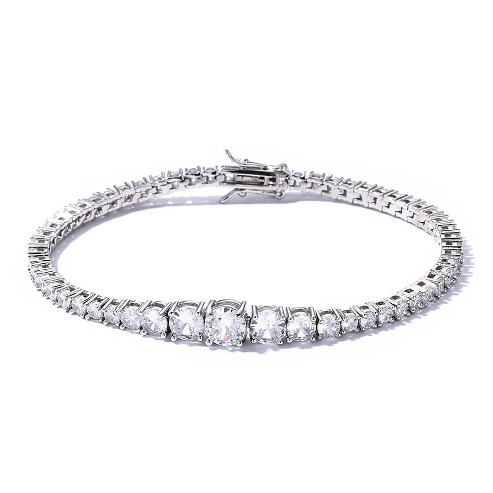 ESKEEM nouveau Style glacé bijoux Bling diamant chaîne de Tennis or argent rond cubique zircone chaî