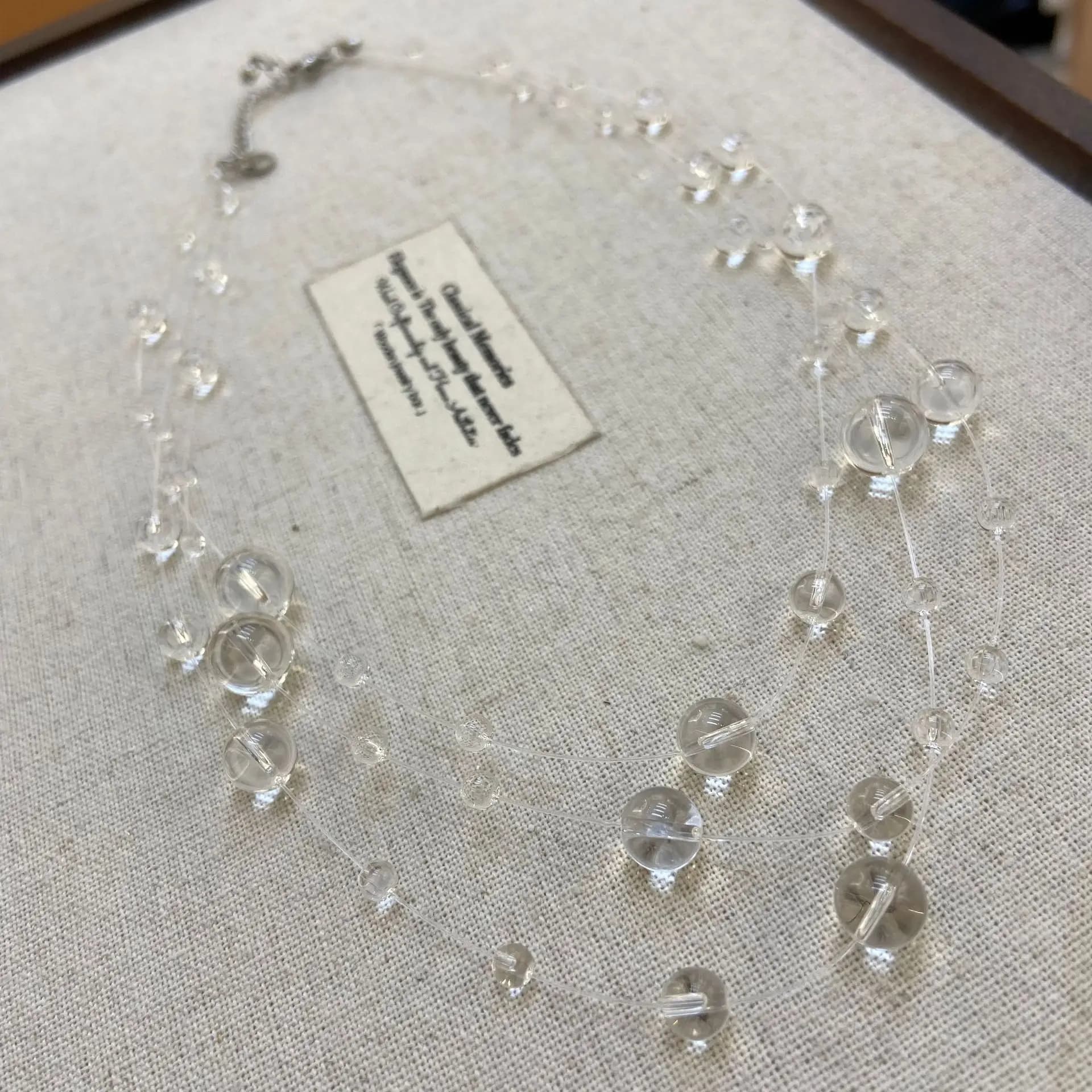 Collier de perles de cristal Transparent, collier de clavicule en perles suspendues à la mode, colli