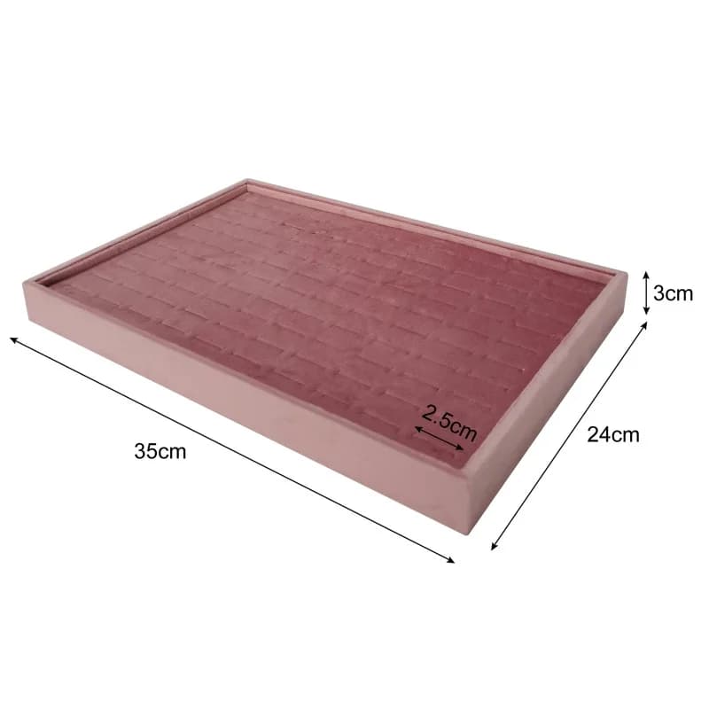Plateaux de rangement en velours pour bijoux, inserts pour tiroirs, présentoirs empilables pour acce